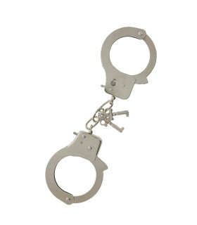 Наручники металлические Dreamtoys с ключиками, серебристые, 25.5 х 6.9 см - No Taboo
