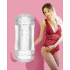 Мастурбатор двусторонний Dreamtoys The girl next door вагина и анус, прозрачный, 15.5 х 6.7 см фото №1 — секс игрушки: Украина, NO TABOO