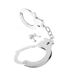 Наручники металлические Pipedream Fetish Fantasy с ключиками, серебристые, 27.5 х 6.5 см - No Taboo