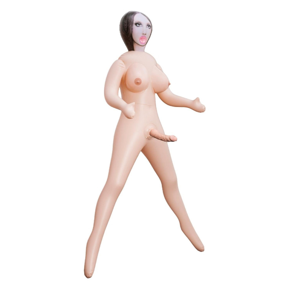Секс-кукла NMC Lusting Trans с двумя отверстиями и фаллоимитатором, бежевая, 165 см фото №2 — секс игрушки: Украина, NO TABOO