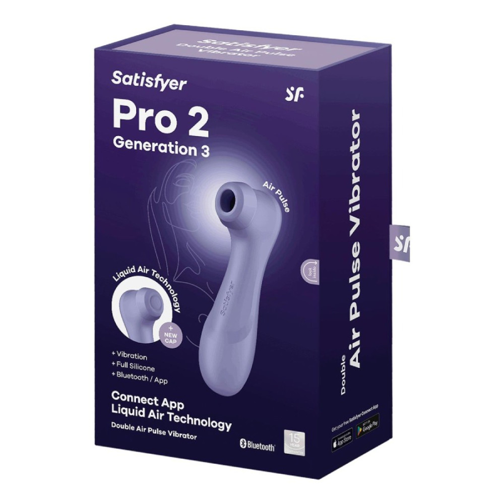Вакуумный стимулятор клитора Satisfyer Pro 2 с приложением, фиолетовый, 16.4 х 5 см фото №2 — секс игрушки: Украина, NO TABOO