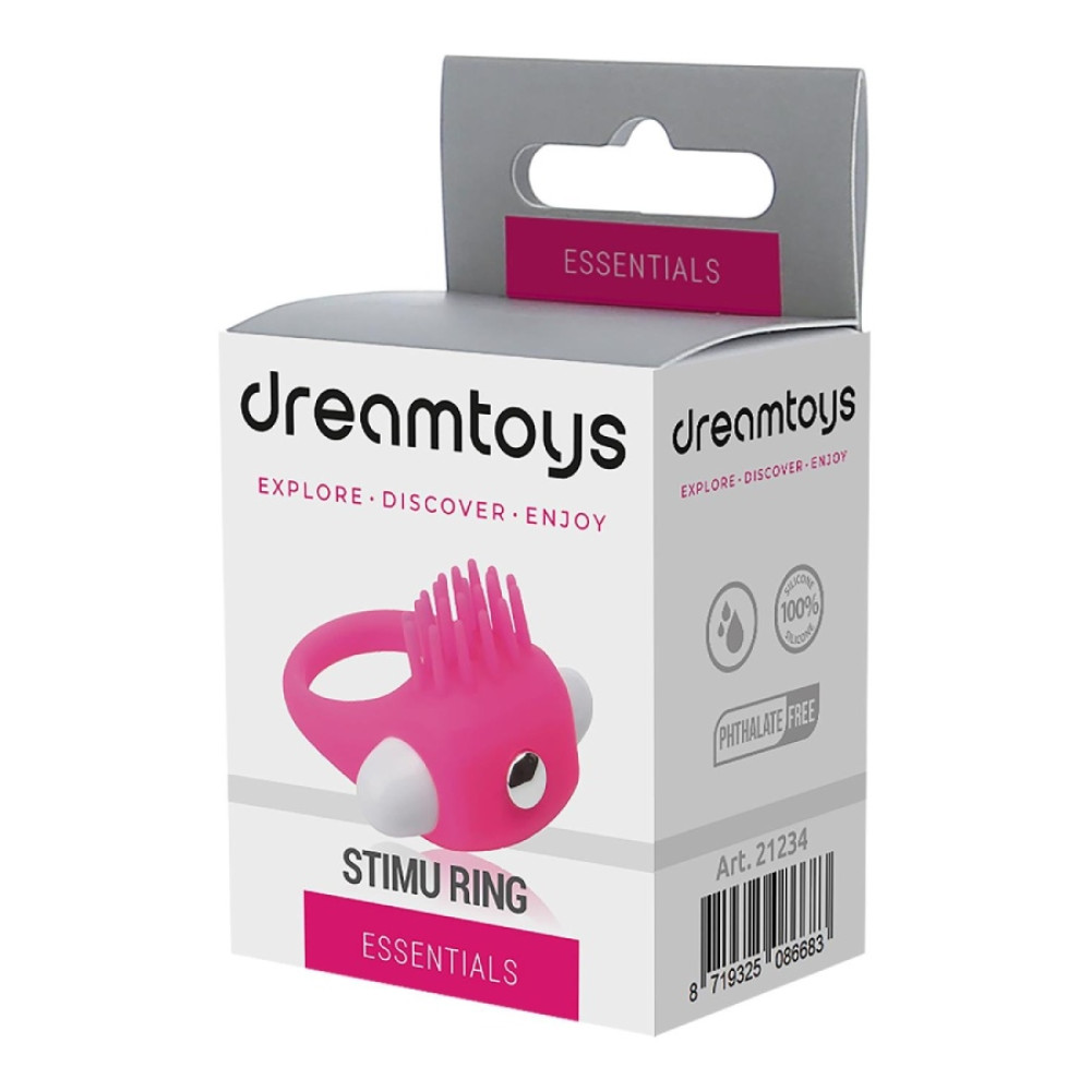 Эрекционное виброкольцо Dreamtoys Essentials с усиками, розовое, 5.4 х 2.7 см фото №2 — секс игрушки: Украина, NO TABOO