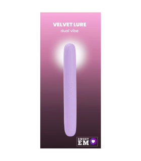 Вібратор двосторонній Sweet Em Dual Vibe силіконовий, ніжно-фіолетовий, 22 х 3 см - No Taboo