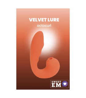 Вакуумный стимулятор клитора Sweet Em Octocurl с вибрацией, оранжевый, 14.8 х 4.2 см - No Taboo