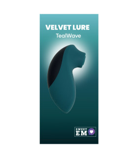 Вакуумный стимулятор клитора Sweet Em TealWave с вибрацией, черно-зеленый, 9.9 см - No Taboo