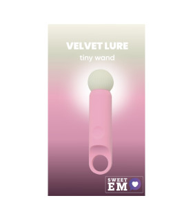 Минивибратор-микрофон Sweet Em Tiny Wand силиконовый, бело-розовый, 11.8 х 3.2 см - No Taboo