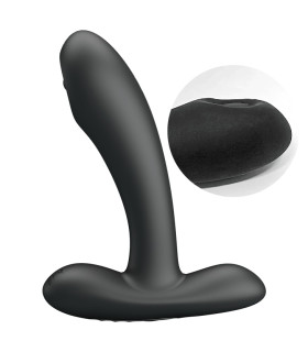 Массажер простаты Pretty Love Remington с пульсацией, черный, 11 х 2.8 см - No Taboo
