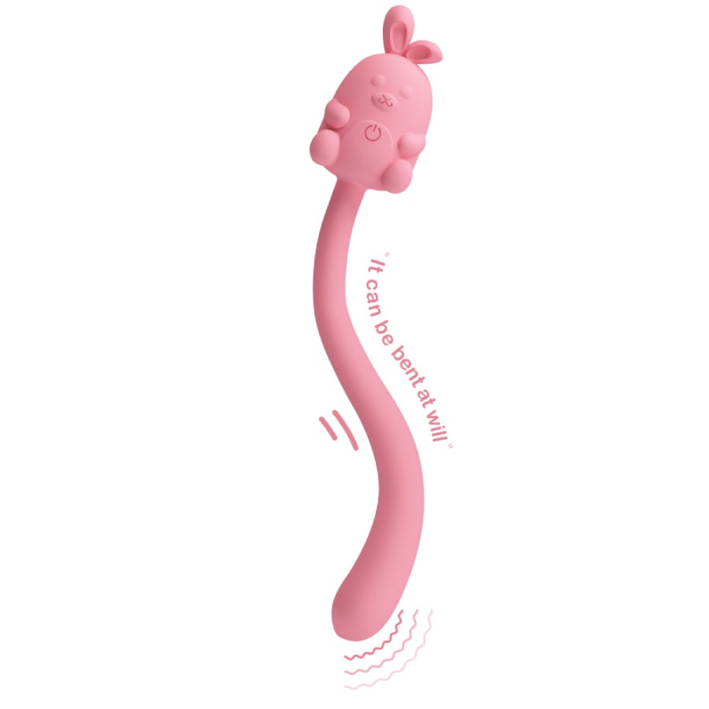 Минивибратор на палочке Pretty Love Cute Bunny гибкий, розовый, 14.2 х 1.8 см фото №3 — секс игрушки: Украина, NO TABOO