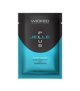 Пробник Анальный лубрикант Wicked Jelle Plus на водной основе, 3 мл - No Taboo