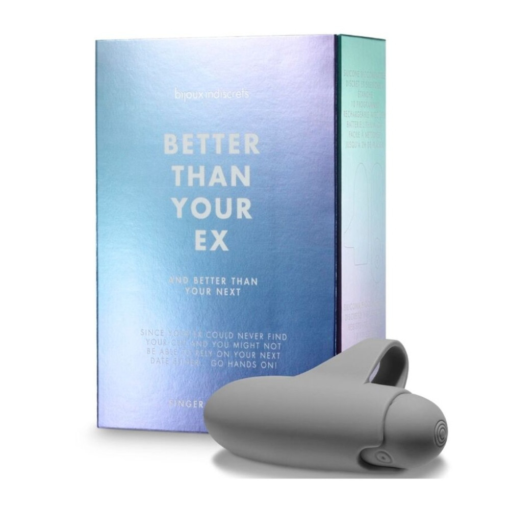 Вибратор на палец Bijoux Indiscrets Better Than Your Ex перезаряжаемый, серый, 7.5 х 2.5 см фото №0 — секс игрушки: Украина, NO TABOO