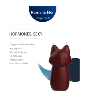 Свеча-лисичка низкотемпературная Roomfun Scepter Red с ароматом Romano Men, 10 х 5 см - No Taboo