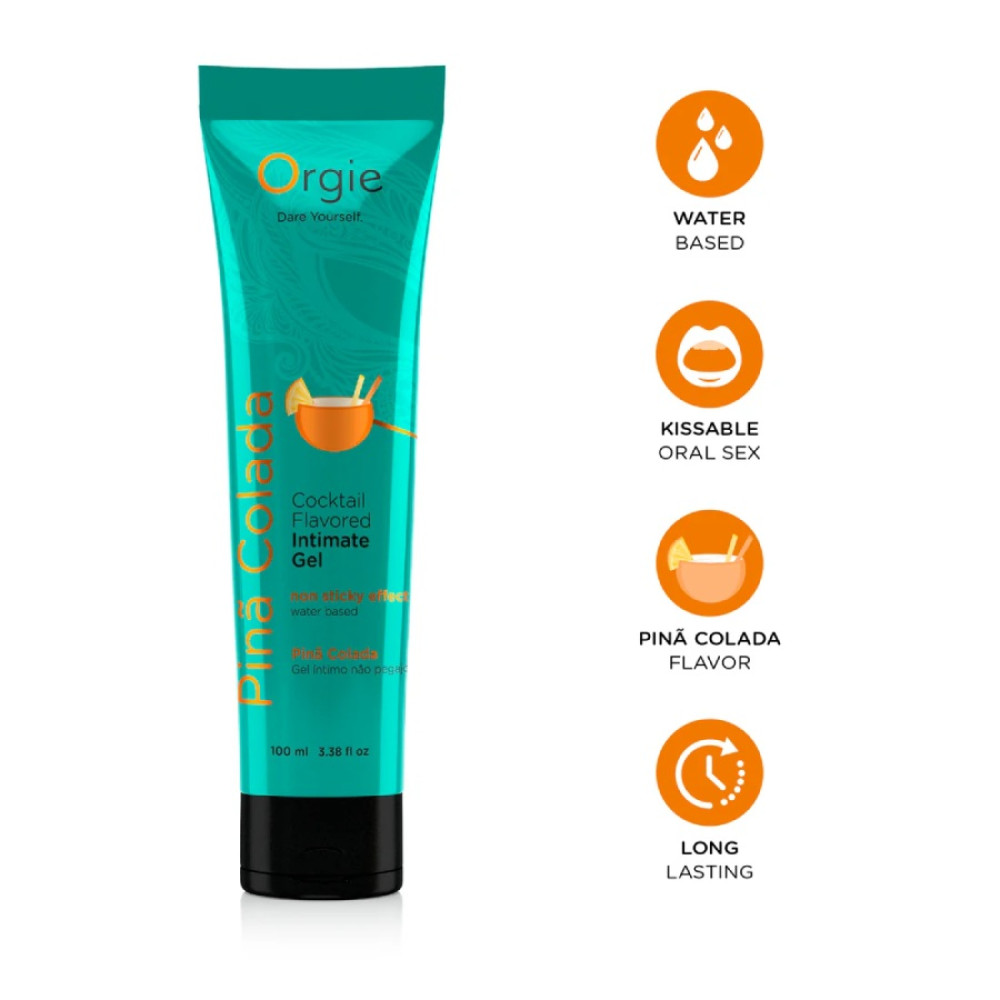 Съедобный лубрикант Orgie Lube Tube со вкусом Пина Колада, 100 мл, фото №0 — секс шоп Украина, NO TABOO