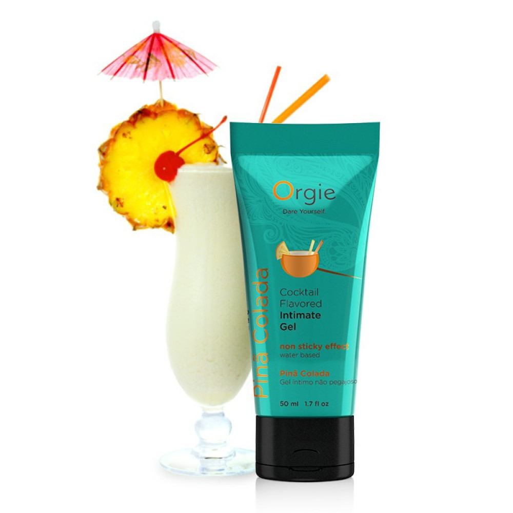 Съедобный лубрикант Orgie Lube Tube со вкусом Пина Колада, 50 мл, фото №2 — секс шоп Украина, NO TABOO