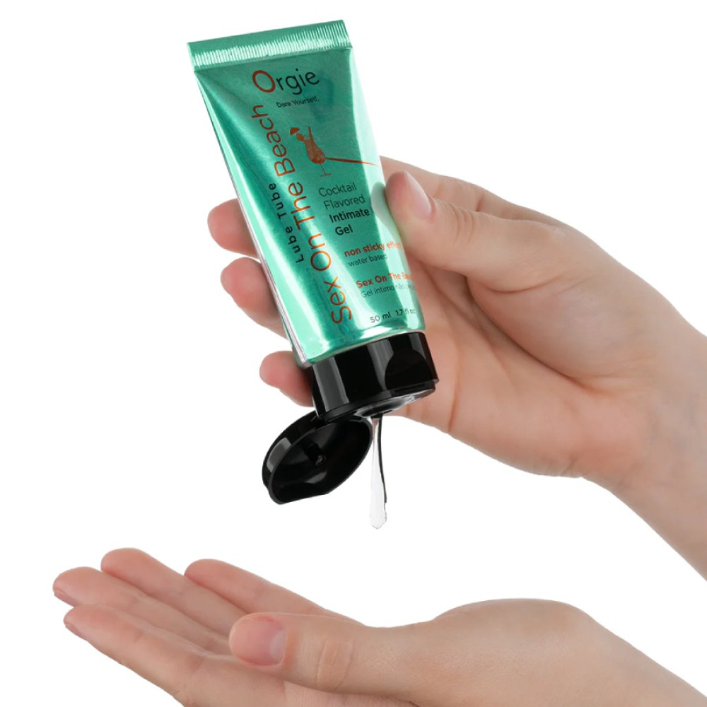 Съедобный лубрикант Orgie Lube Tube со вкусом Секс на Пляже, 50 мл, фото №3 — секс шоп Украина, NO TABOO
