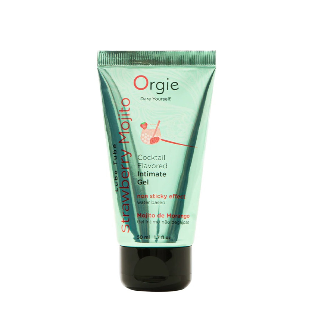 Съедобный лубрикант Orgie Lube Tube со вкусом клубничного мохито, 50 мл, фото №3 — секс шоп Украина, NO TABOO