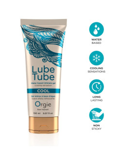Охлаждающий лубрикант Orgie Lube Tube Cool на водной основе, 150 мл - No Taboo