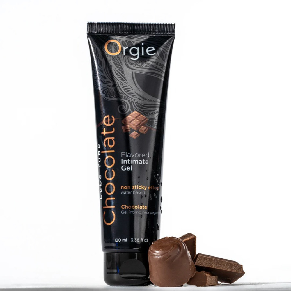 Съедобный лубрикант Orgie Lube Tube со вкусом шоколада, 100 мл, фото №2 — секс шоп Украина, NO TABOO
