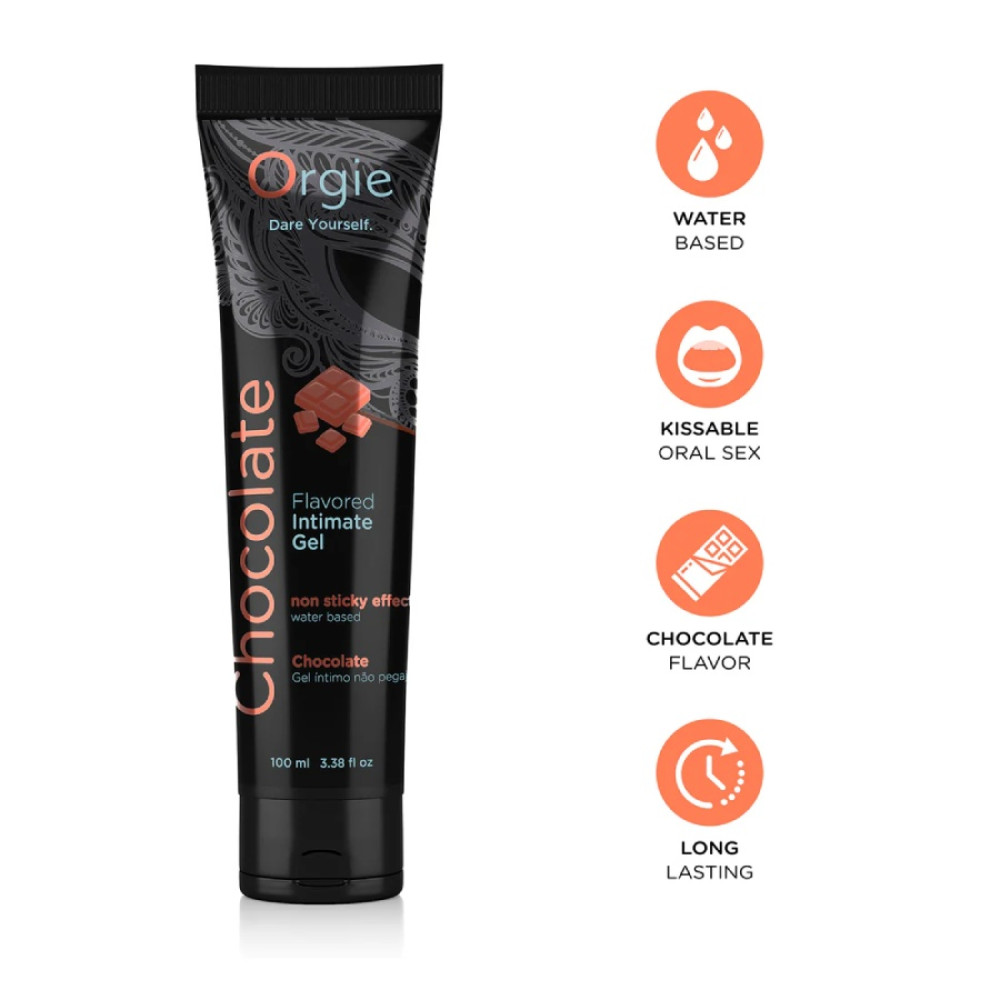 Съедобный лубрикант Orgie Lube Tube со вкусом шоколада, 100 мл, фото №0 — секс шоп Украина, NO TABOO