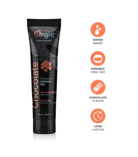 Съедобный лубрикант Orgie Lube Tube со вкусом шоколада, 100 мл - No Taboo