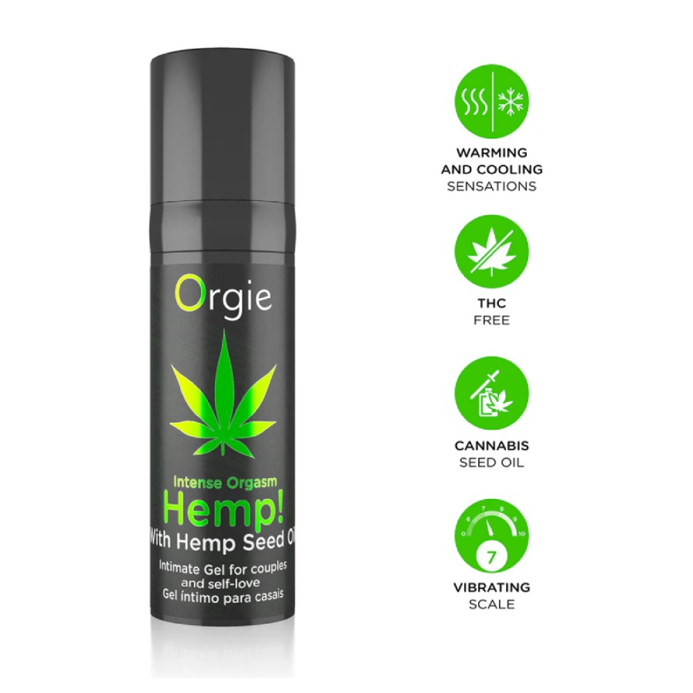 Усилитель оргазма Orgie Intense Orgasm Hemp с маслом конопли, 15 мл, фото №0 — секс шоп Украина, NO TABOO