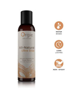 Лубрикант ультраскользящий Orgie All-Natural на водной основе, 150 мл - No Taboo