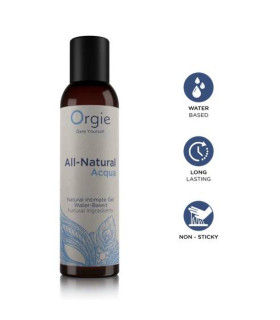 Лубрикант натуральный Orgie All-Natural Acqua на водной основе, 150 мл - No Taboo