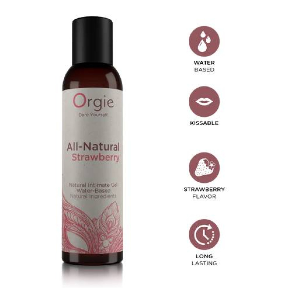 Оральный лубрикант Orgie All Natural со вкусом клубники, 150 мл, фото №0 — секс шоп Украина, NO TABOO