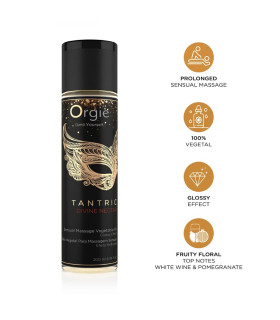 Массажное масло Orgie Tantric Divine Nectar с ароматом, 200 мл - No Taboo