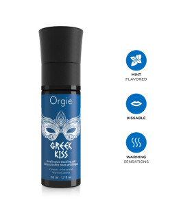 Гель для анлингуcа Orgie Greek Kiss с ментолом, 50 мл - No Taboo