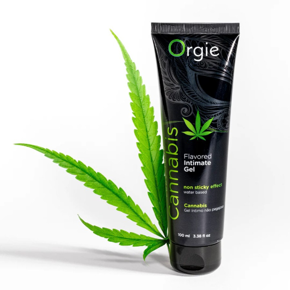 Съедобный лубрикант Orgie Lube Tube со вкусом каннабиса, 100 мл, фото №2 — секс шоп Украина, NO TABOO