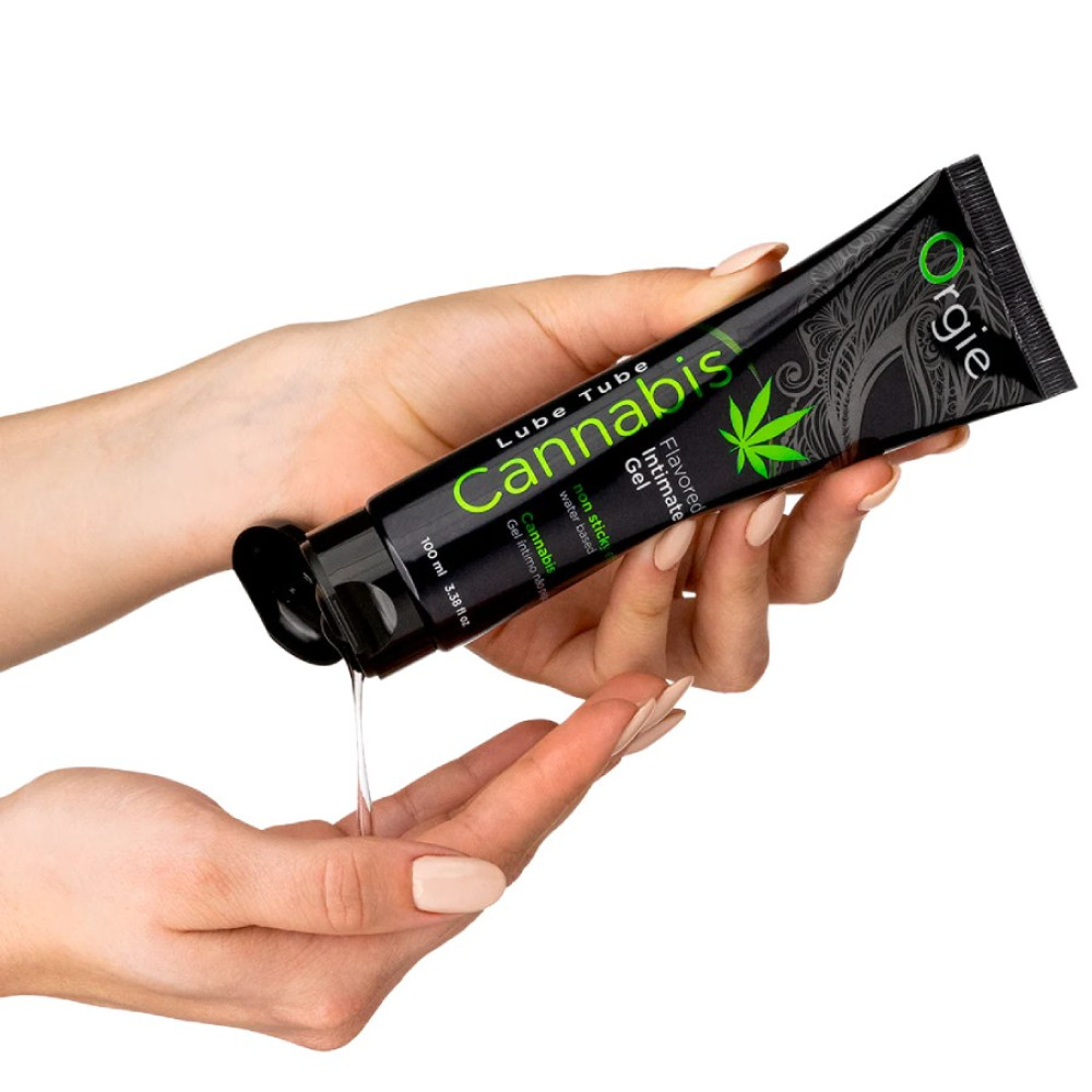 Съедобный лубрикант Orgie Lube Tube со вкусом каннабиса, 100 мл, фото №3 — секс шоп Украина, NO TABOO