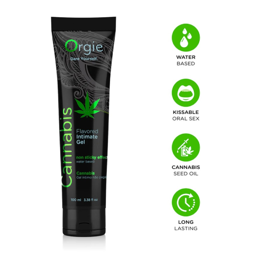 Съедобный лубрикант Orgie Lube Tube со вкусом каннабиса, 100 мл, фото №0 — секс шоп Украина, NO TABOO