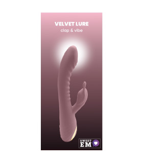 Вибратор-кролик Sweet Em Clap & Vibe рельефный, розовый, 22.5 х 4.3 см - No Taboo