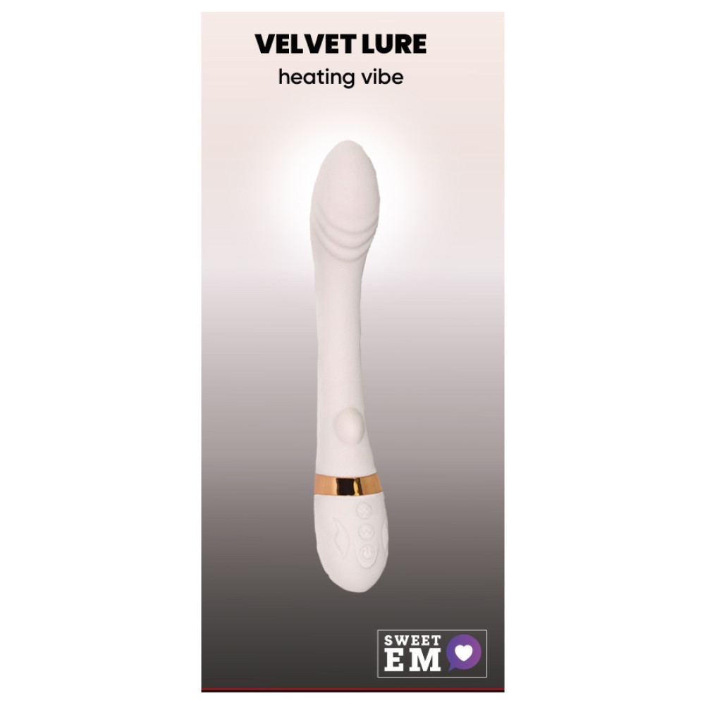 Вибратор для точки G Sweet Em Heating Vibe с подогревом, бежевый, 19.2 х 3.3 см фото №0 — секс игрушки: Украина, NO TABOO