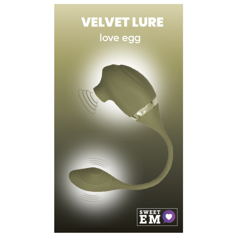 Вибратор для точки G Sweet Em Love Egg с вакуумной стимуляцией клитора, зеленый, 24.5 х 4.2 см фото №0 — секс игрушки: Украина, NO TABOO