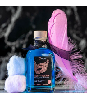 Масляное массажное масло съедобное Orgie Sexy Therapy со вкусом сахарной ваты, 100 мл - No Taboo