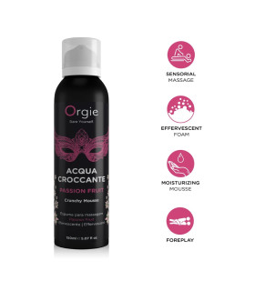 Шипучая увлажняющая пенка для массажа Orgie Acqua Croccante с ароматом маракуйи, 150 мл - No Taboo