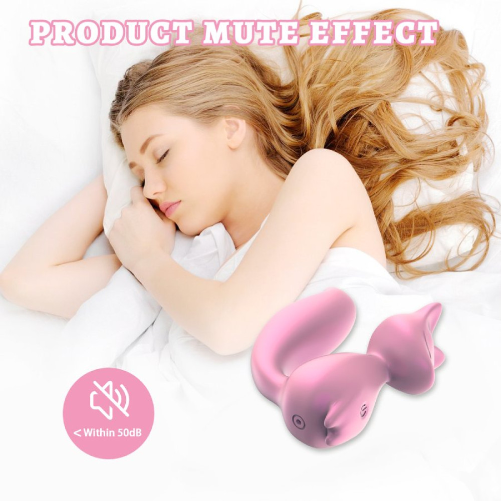 Минивибратор для клитора Every Night Toys Doris в форме лисички, светло-розовый, 8 х 3.5 см фото №4 — секс игрушки: Украина, NO TABOO