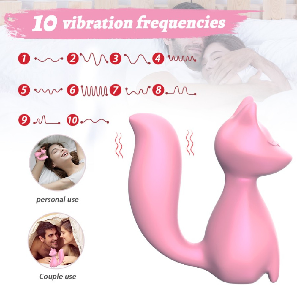 Минивибратор для клитора Every Night Toys Doris в форме лисички, светло-розовый, 8 х 3.5 см фото №6 — секс игрушки: Украина, NO TABOO