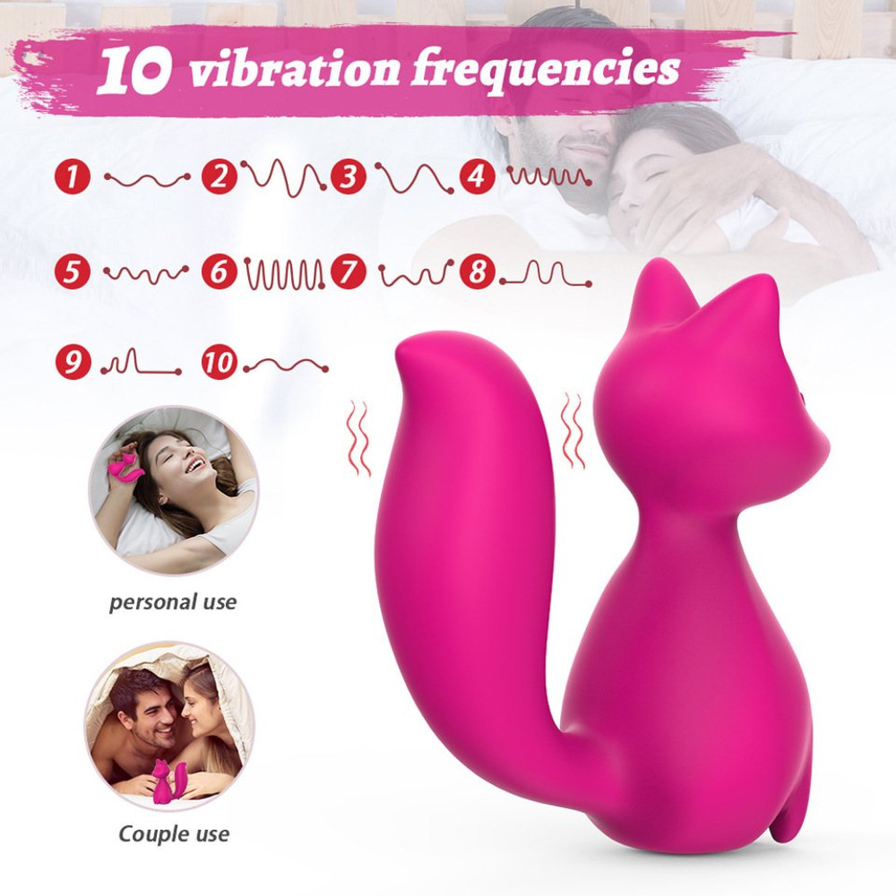 Минивибратор для клитора Every Night Toys Doris в форме лисички, розовый, 8 х 3.5 см фото №2 — секс игрушки: Украина, NO TABOO