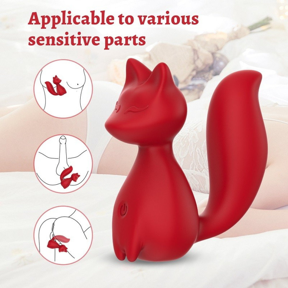 Мінівібратор для клітора Every Night Toys Doris у формі лисички, червоний, 8 х 3.5 см фото №3 — секс іграшки: Україна, NO TABOO