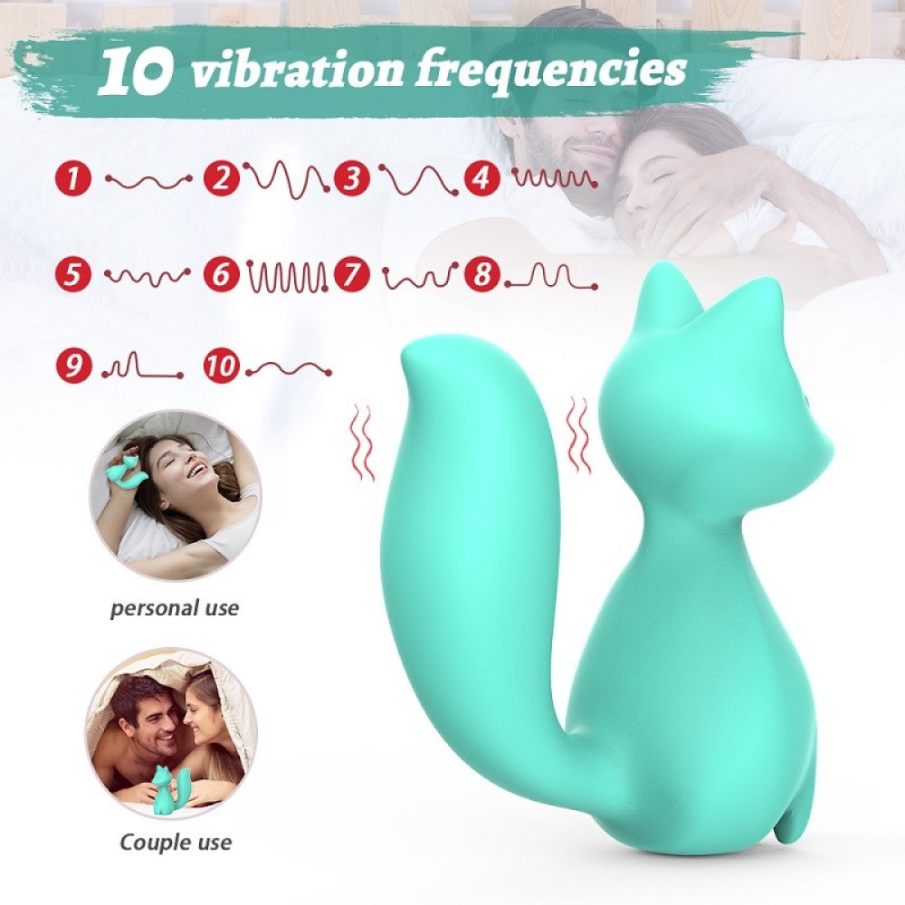 Минивибратор для клитора Every Night Toys Doris в форме лисички, бирюзовый, 8 х 3.5 см фото №5 — секс игрушки: Украина, NO TABOO