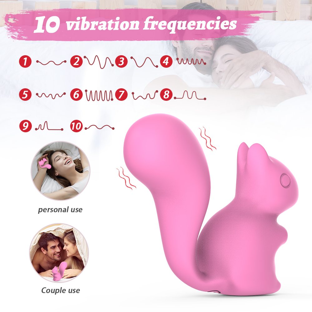 Минивибратор для клитора Every Night Toys Debbie в форме белочки, розовый, 7.2 х 3 см фото №3 — секс игрушки: Украина, NO TABOO