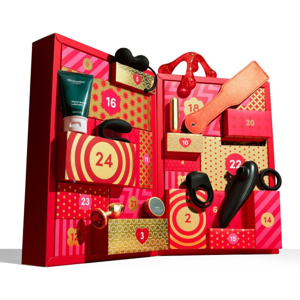 Адвент-календар для пар на 24 дні Lovehoney X Womanizer X We-Vibe Couple’s Advent Calendar 2025, 24 предмети фото №3 — секс игрушки: Украина, NO TABOO