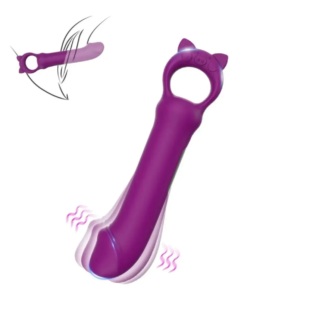 Мини-вибратор Every Night Toys Grace с кольцом, фиолетовый, 14.5 х 2.8 см фото №2 — секс игрушки: Украина, NO TABOO