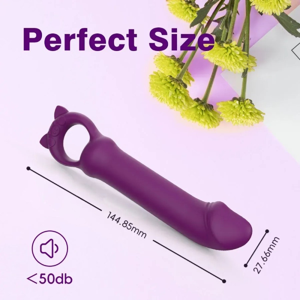 Мини-вибратор Every Night Toys Grace с кольцом, фиолетовый, 14.5 х 2.8 см фото №6 — секс игрушки: Украина, NO TABOO