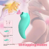 Вибратор для клитора Every Night Toys Jen с стимулирующим язычком, зеленый, 11 х 5.1 см фото №6 — секс игрушки: Украина, NO TABOO