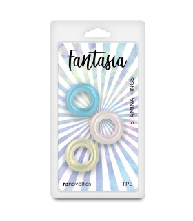Набор эрекционных колец NS Novelties Fantasia разноцветный перламутр, 3 шт - No Taboo