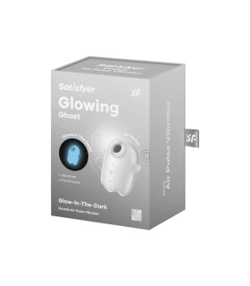 Вакуумный стимулятор Satisfyer Glowing Ghost с вибрацией, белый, 8,4 х 5,8 см - No Taboo