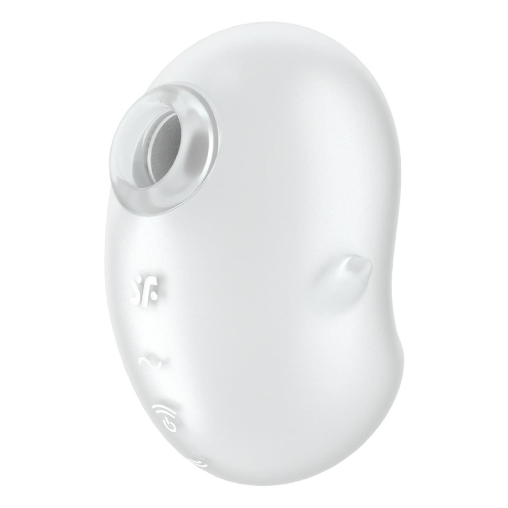Вакуумный стимулятор Satisfyer Cutie Ghost с вибрацией, белый, 9,1 х 5,5 см фото №0 — секс игрушки: Украина, NO TABOO